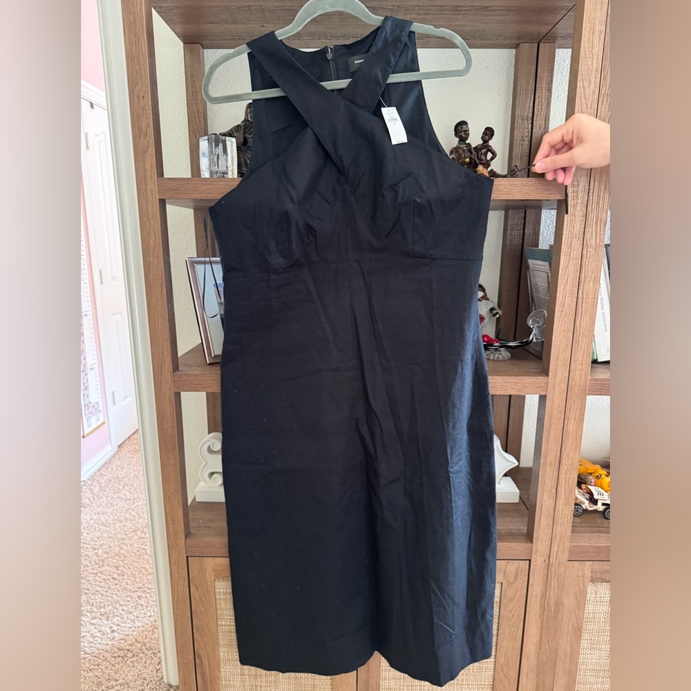 Banana Republic Black Sleeveless Cross-Front Jumpsuit